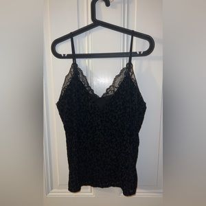 Cheetah Print Tank Top w Lace - White House Black Market. Lightly worn.